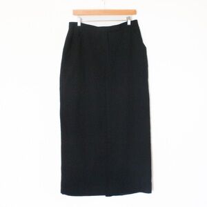 Jones New York | Vintage 80’s/90’s Black High Waist Long Black Skirt | Size 14